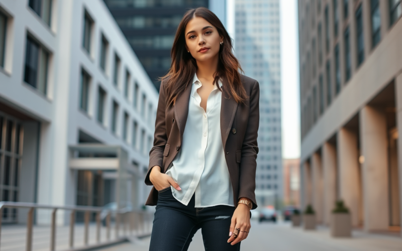 limohireleicester.com | Inspirerende outfits voor het combineren van een blazer met jeans